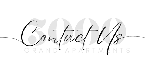 The apartment logo and contact us signage are prominently displayed, offering clear information to get in touch with the community.